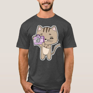 Cat as Photographer with Camera T-Shirt