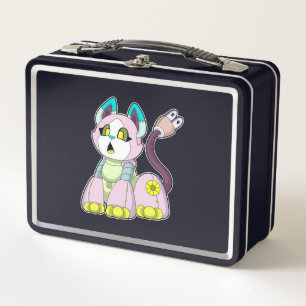 Cat as Robot Metal Lunch Box