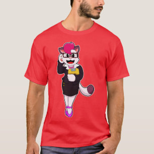 Cat as Secretary with Notepad T-Shirt