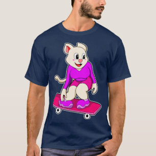 Cat as Skater with Skateboard 1 T-Shirt