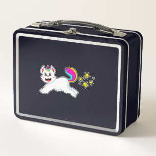 Cat as Unicorn Metal Lunch Box