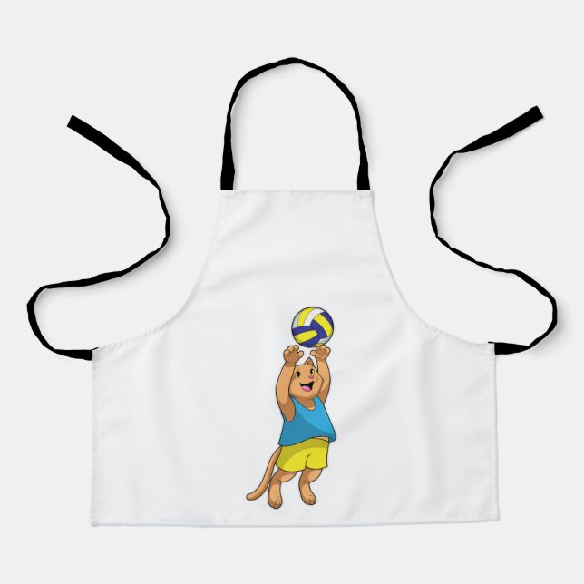 Cat as Volleyball player with Volleyball Apron (Front)