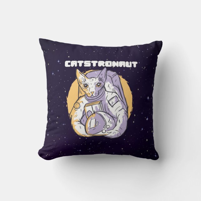 Cat Astronaut - Catstronaut Cushion (Front)