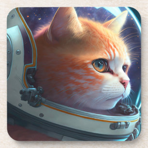 Cat Astronaut Coaster