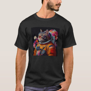 Cat Astronaut Colourful T-Shirt