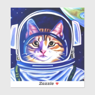 Cat Astronaut in Space