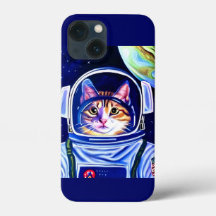 Cat Astronaut in Space iPhone 13 Mini Case