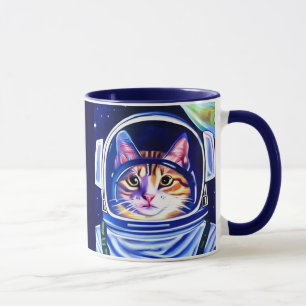 Cat Astronaut in Space Mug