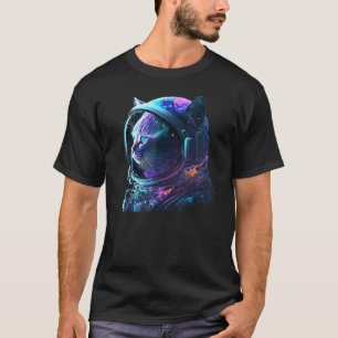 Cat Astronaut in Space Suit and Helmet in the Cosm T-Shirt