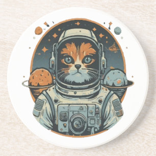 Cat-astronaut on Asteroids Coaster