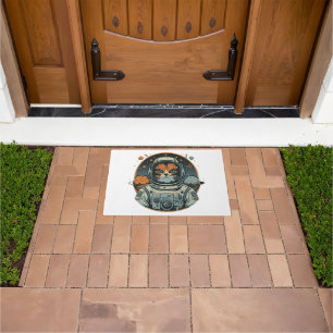 Cat-astronaut on Asteroids Doormat