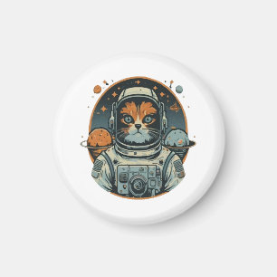 Cat-astronaut on Asteroids Magnet