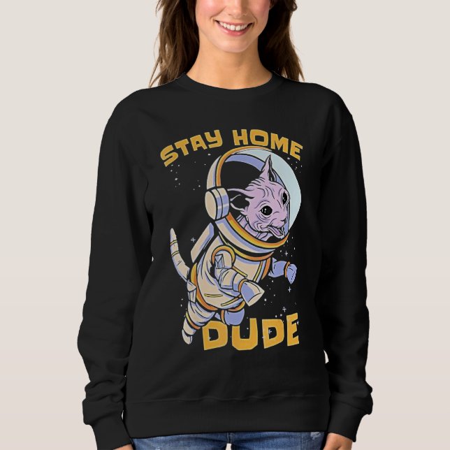 Cat Astronaut Space For Men Women Kids Sweatshirt (Front)