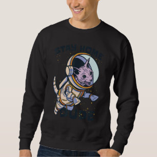 Cat Astronaut Space Sweatshirt