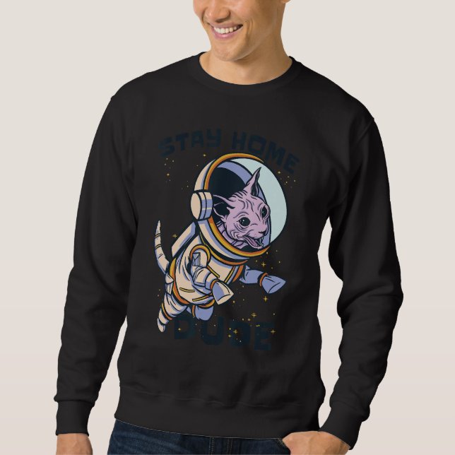 Cat Astronaut Space Sweatshirt (Front)