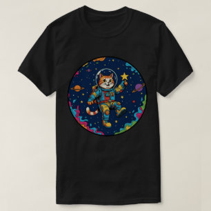 Cat Astronaut - Stargazing Space Adventure T-Shirt