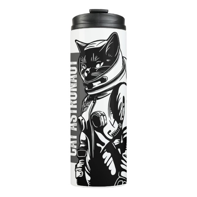 Cat Astronaut  Thermal Tumbler (Front)
