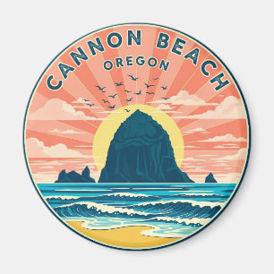 Cat at Cannon Beach Oregon Magnet