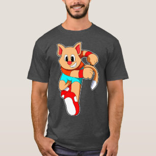Cat at Fitness Jogging T-Shirt