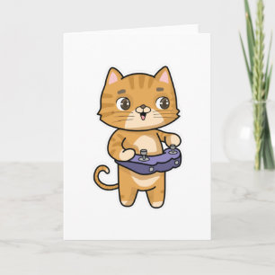 Cat at Playing with Controller Card