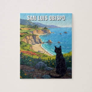 Cat at San Luis Obispo  California Central Coast Jigsaw Puzzle