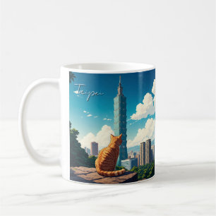 Cat at Taipei 101 Taiwan Coffee Mug