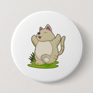 Cat at Yoga 7.5 Cm Round Badge