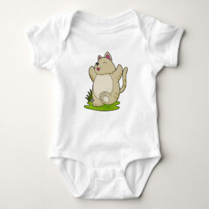 Cat at Yoga Baby Bodysuit