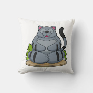 Cat at Yoga Fitness Cushion