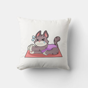 Cat at Yoga Fitness Cushion