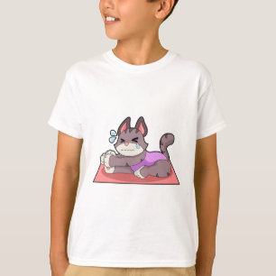 Cat at Yoga Fitness T-Shirt