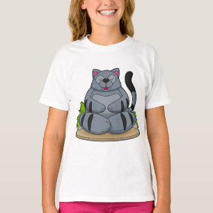 Cat at Yoga Fitness T-Shirt