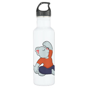 Cat at Yoga in Cross legged 710 Ml Water Bottle