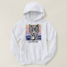 Cat Attitude "Catitude" Pullover, Funny Cat Mum