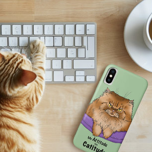 Cat Attitude Funny iPhone X Case