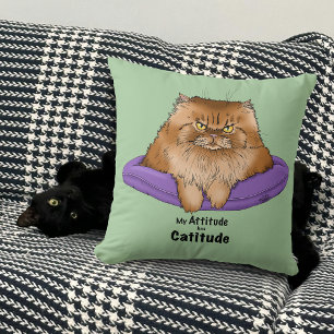 Cat Attitude Funny Cushion