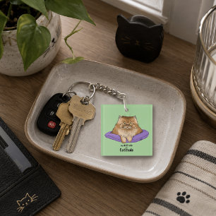 Cat Attitude Funny Key Ring