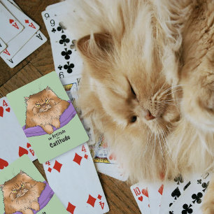Cat Attitude Funny Playing Cards