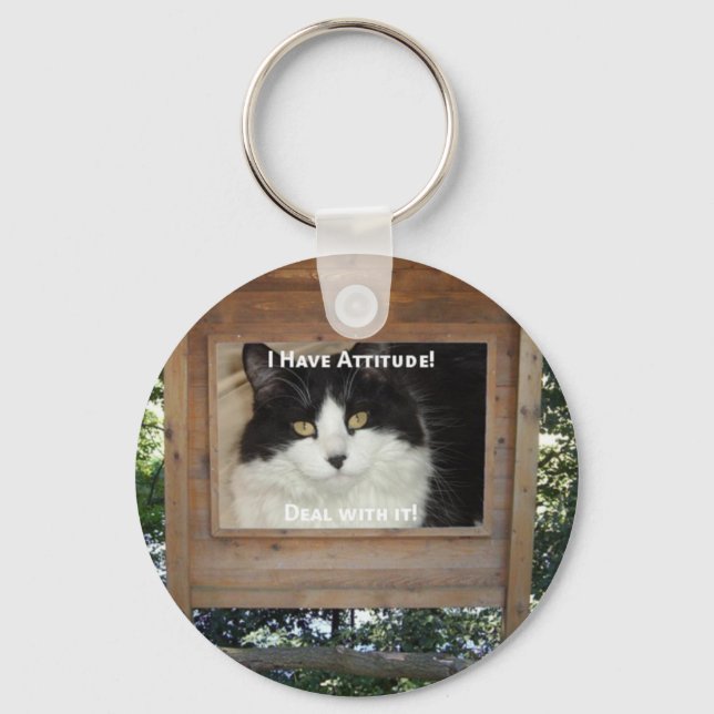 Cat Attitude Key Ring (Front)