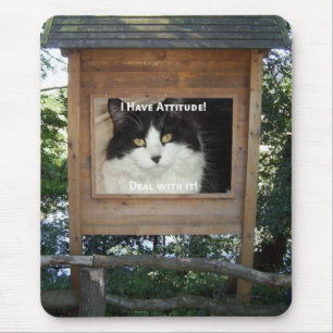 Cat Attitude Mouse Pad
