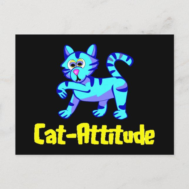 Cat-Attitude Postcard (Front)