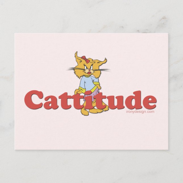 Cat Attitude Postcard (Front)
