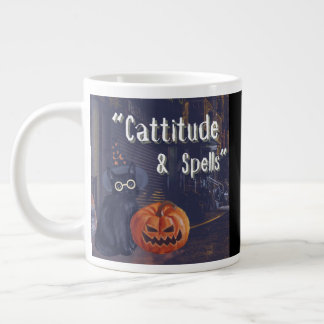 cat attitude spell large coffee mug