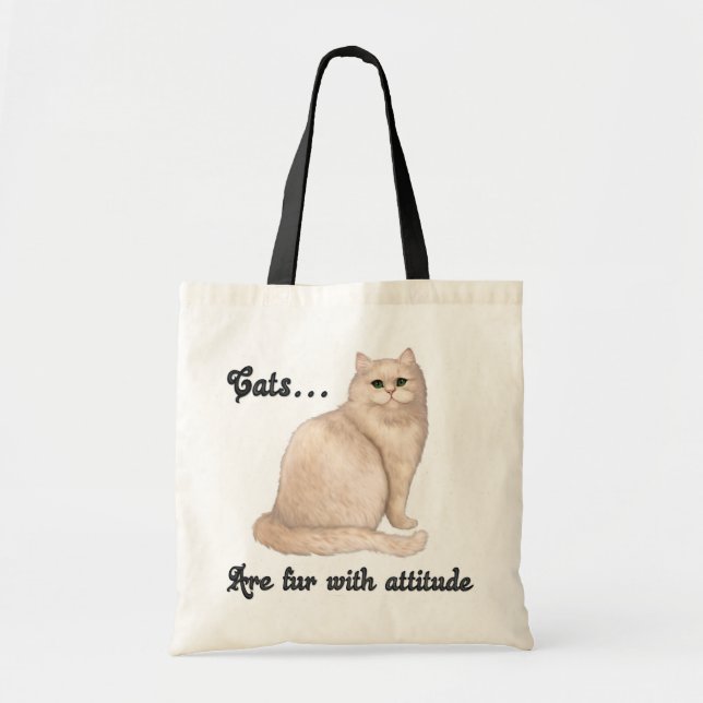 Cat Attitude Tote Bag (Front)