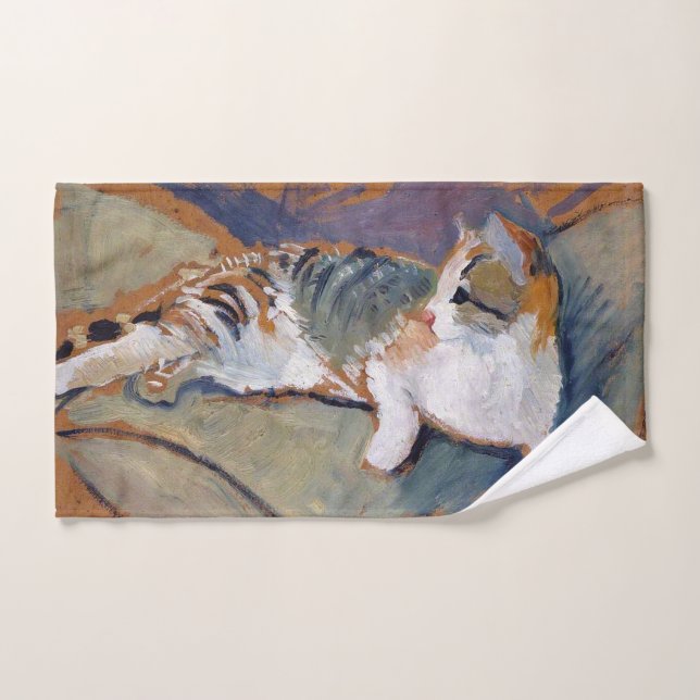 Cat, August Macke Hand Towel (Hand Towel)