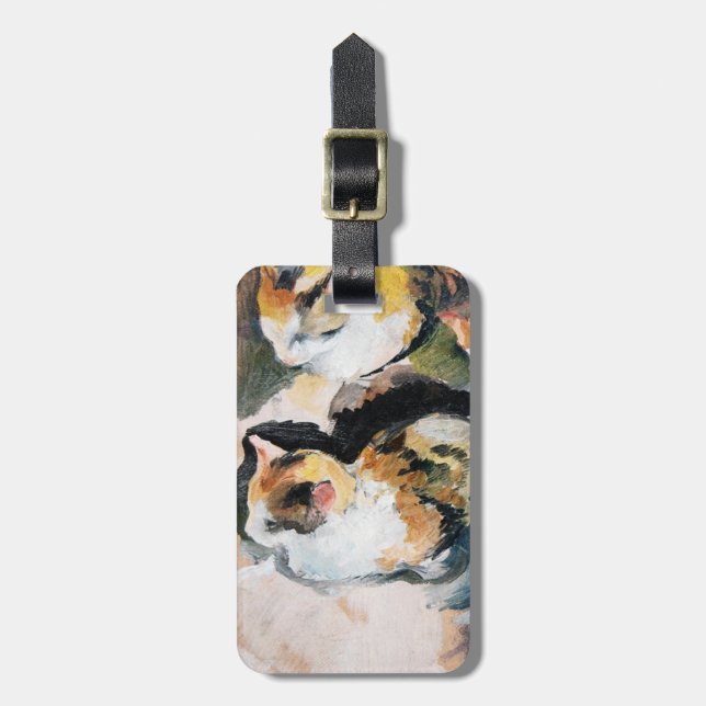 Cat, August Macke Luggage Tag (Front Vertical)