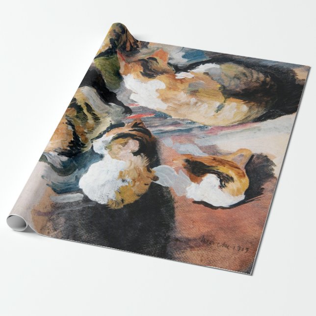 Cat, August Macke Wrapping Paper (Unrolled)