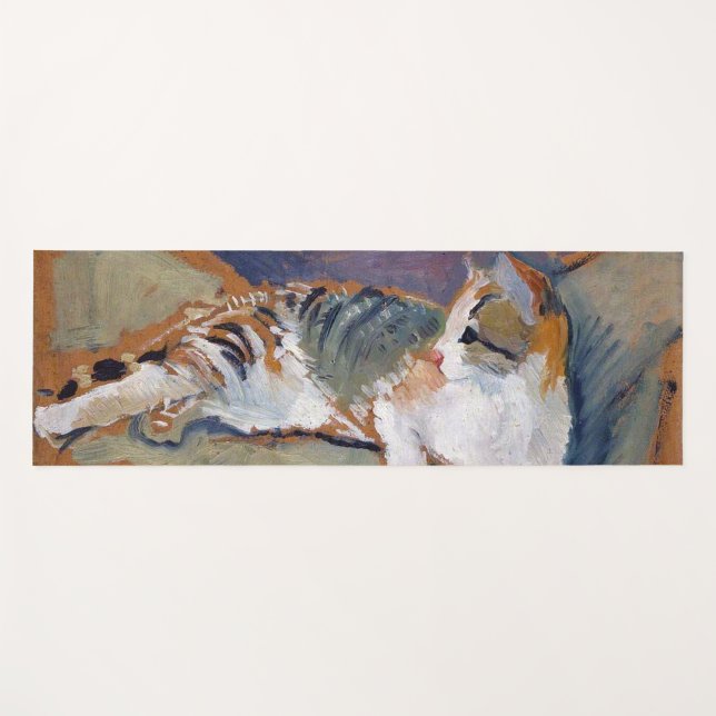 Cat, August Macke Yoga Mat (Front (Horizontal))