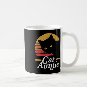 Cat Aunt Vintage Eighties Style Sun Cat Retro Dist Coffee Mug