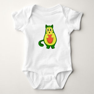 Cat Avocado Baby Bodysuit
